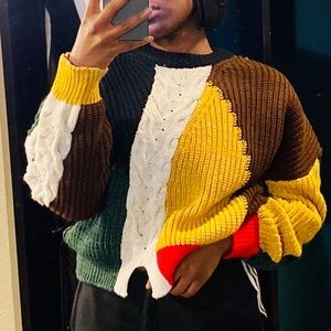 Oversized Color block sweater (1 left)